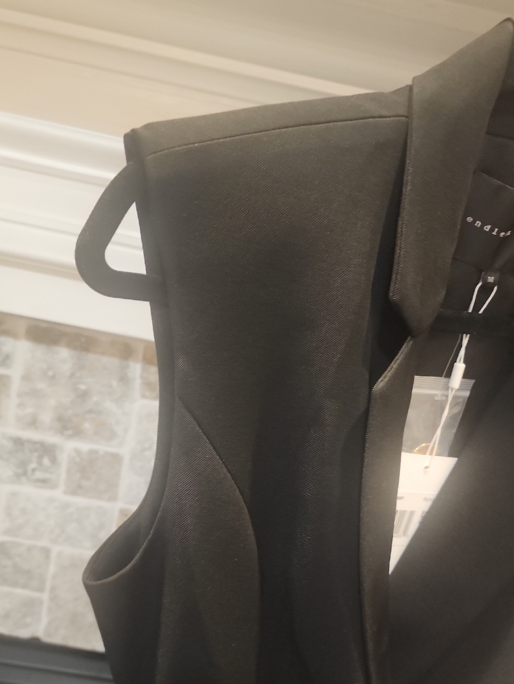 Endless Rose Black Sleeveless Double-Breasted Blazer Romper with Gold Buttons - Picture 12 of 12